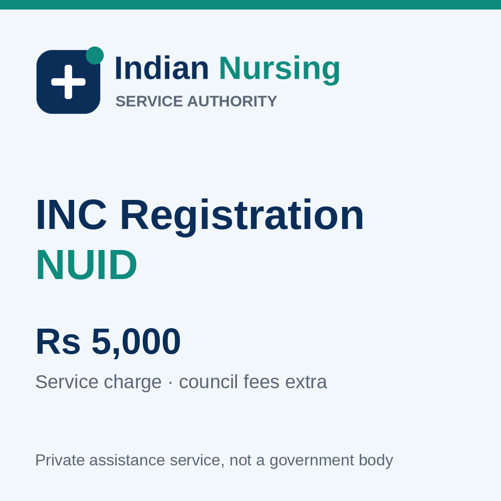 INC Registration / NUID Guidance